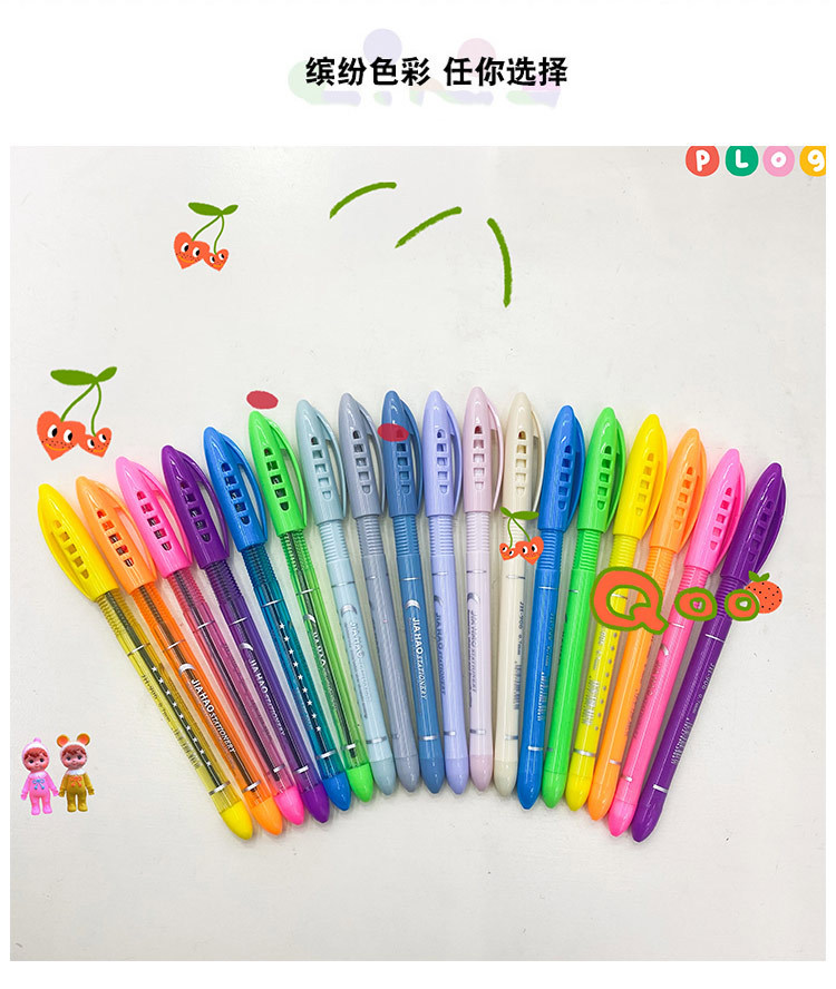 Ballpoint Pen Press Type Ballpoint Pen Multi-Color Neutral Oil Pen Blue Refill Red and Black Three-Color Insert Type
