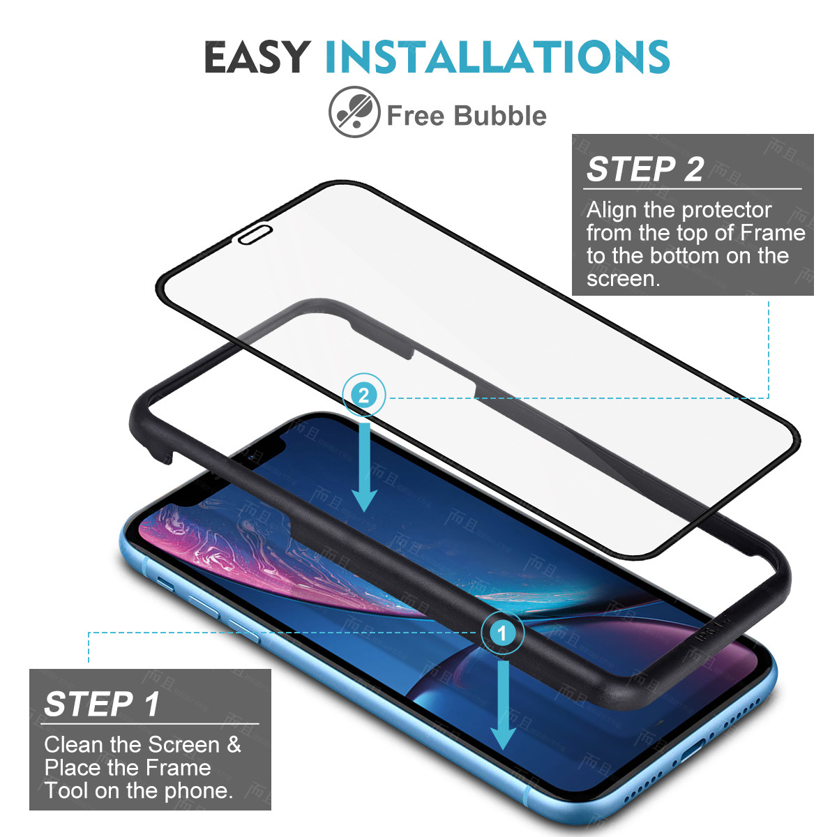 Amazon IPhoneX Full Screen Black Screen Protector 3-Piece Set with Positioning Frame Suitable for Iphone11 Tempered Film Amazon IPhoneX Full Screen Black Screen Protector 3-Piece Set with Positioning Frame Suitable for Iphone11 Tempered Film