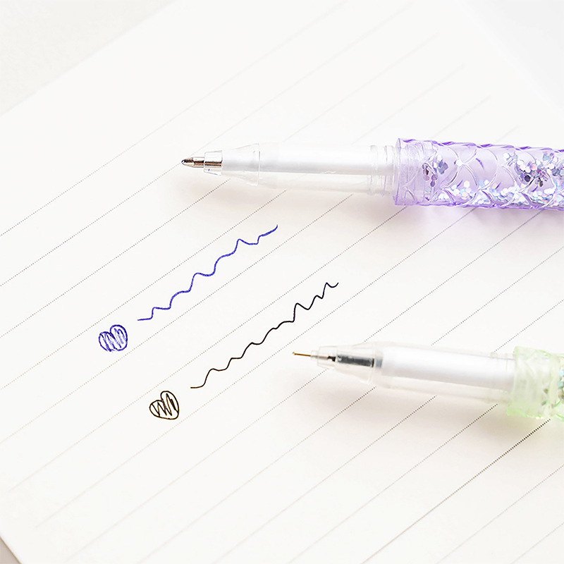 Fairy mermaid ballpoint pen 1.0 blue student neutral pen 0.5mm black small fresh girl heart pen