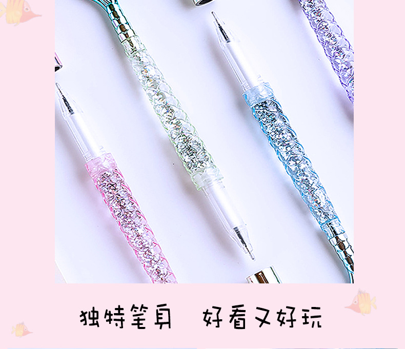 Fairy mermaid ballpoint pen 1.0 blue student neutral pen 0.5mm black small fresh girl heart pen Fairy mermaid ballpoint pen 1.0 blue student neutral pen 0.5mm black small fresh girl heart pen