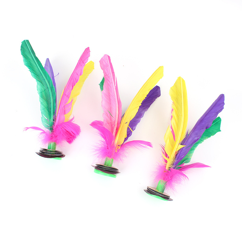 Colorful Goose Feather Shuttlecock Shuttlecock Game-Specific Shuttlecock Feather Kick Shuttlecock Toy Kick Shuttlecock Wholesale