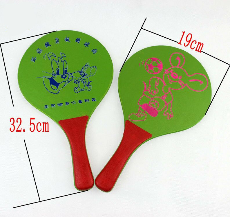 Free Shipping for Physical Education Class Paddle Badminton Racket Adult Student Children Shuttlecock Racket Shuttlecock Racket Feather Board Battledore and Shuttlecock Get 3 Balls Free