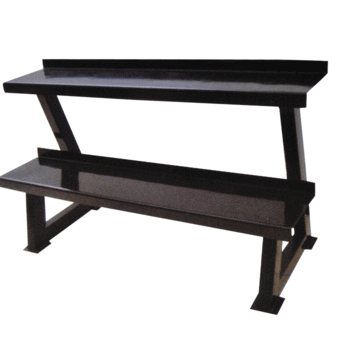 Black dumbbell bench