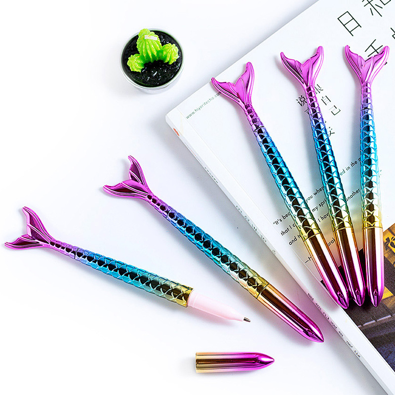 Creative stationery lovely student pen mermaid pen ballpoint pen signature pen imitation needle neutral pen