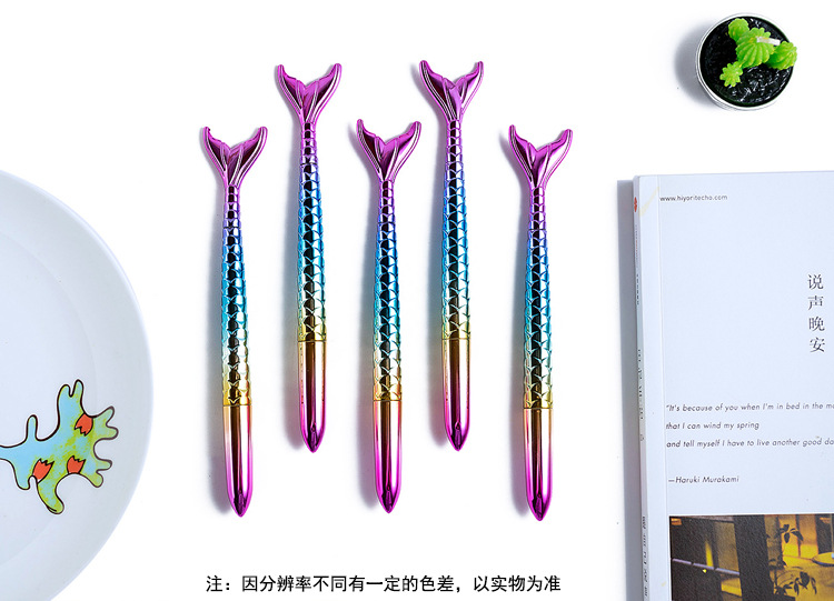 Creative stationery lovely student pen mermaid pen ballpoint pen signature pen imitation needle neutral pen
