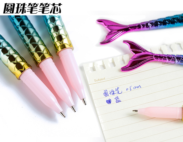 Creative stationery lovely student pen mermaid pen ballpoint pen signature pen imitation needle neutral pen