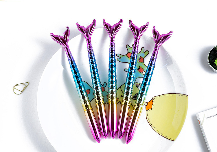 Creative stationery lovely student pen mermaid pen ballpoint pen signature pen imitation needle neutral pen