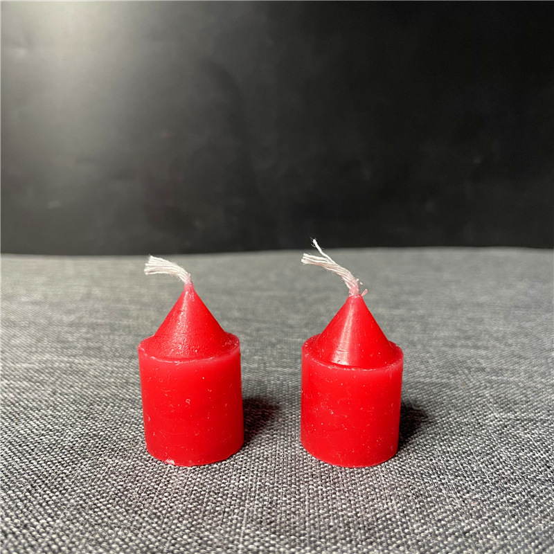 Factory Wholesale Red Candle Buddha Worship Incense Small Candle Worship Cylinder Long Brush Holder Wax Household Ordinary Lighting Small Candle