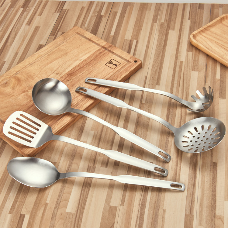 Kitchenware Cooking Ladel Set Sanding Titanium Plated Stainless Steel Shovel Set  Stainless Steel Kitchenware Kit