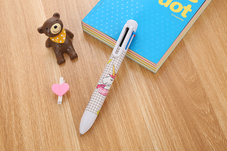 Creative stationery color ballpoint pen cute student 6 color flamingo oil pen cartoon unicorn ballpoint pen factory