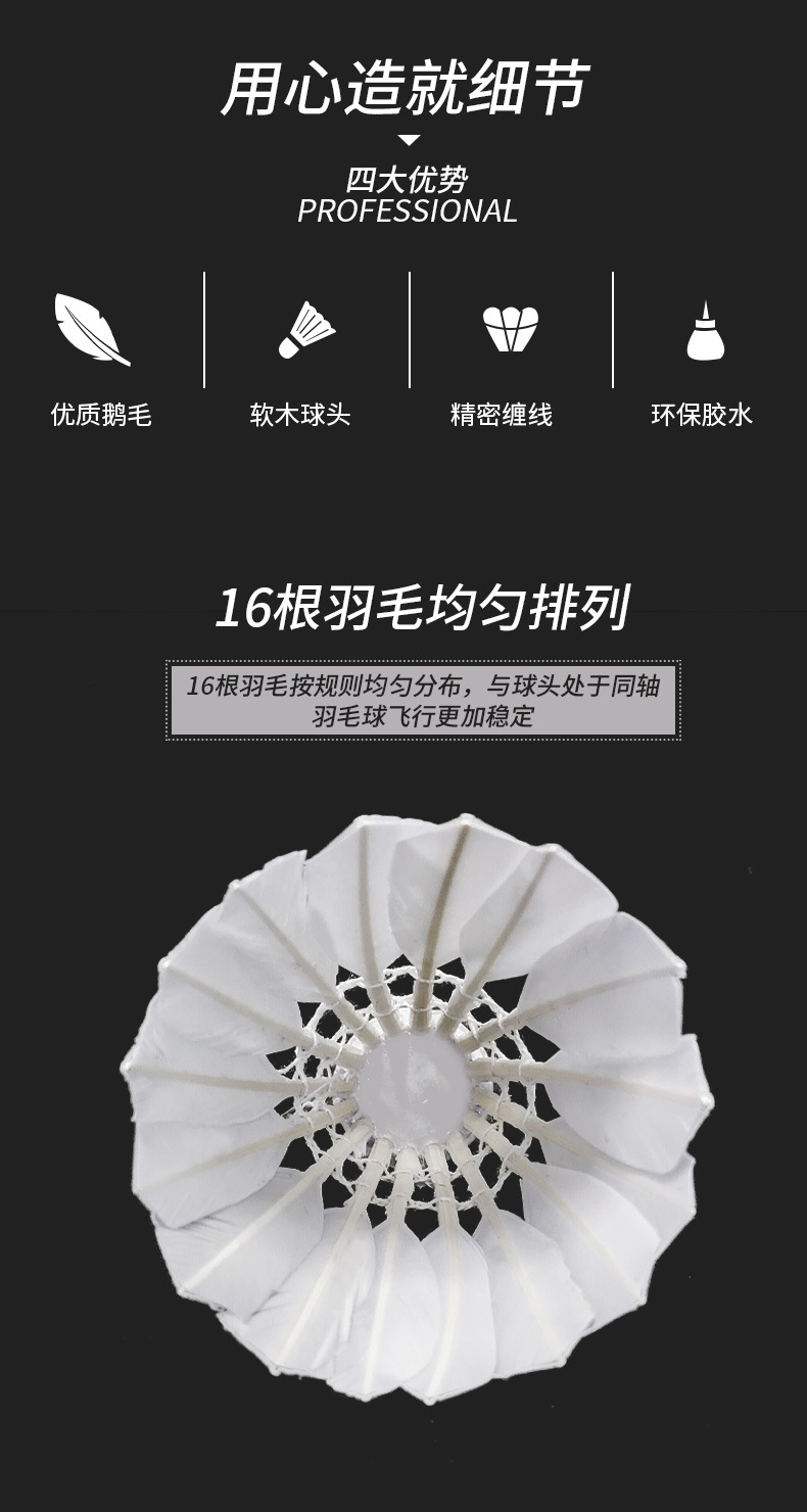 Factory Wholesale Badminton 3 Pack Durable Durable Indoor and Outdoor Training Special Shuttlecock Sports Competition Ball