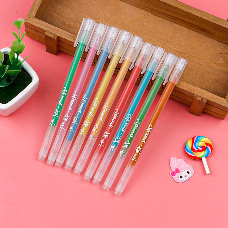 Creative Journal Pen Set Pink Pen Art Watercolor Pen Gel Pen Good-looking Morandi Painting Marking Pen