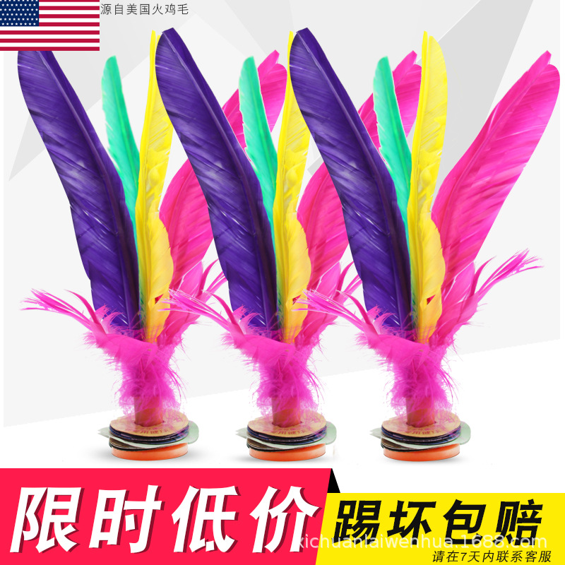 Shuttlecock Children Student Shuttlecock Kick-Resistant Feather Big Flower Tendon Adult Fitness Sports Chicken Feather Key Game-Specific