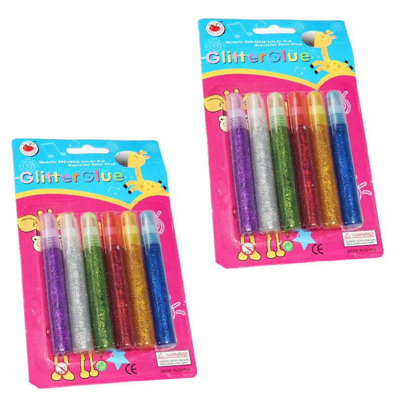 Handmade materials: golden onion glue, golden onion pen, bright chalk, shining powder, shining glue, 6 pieces