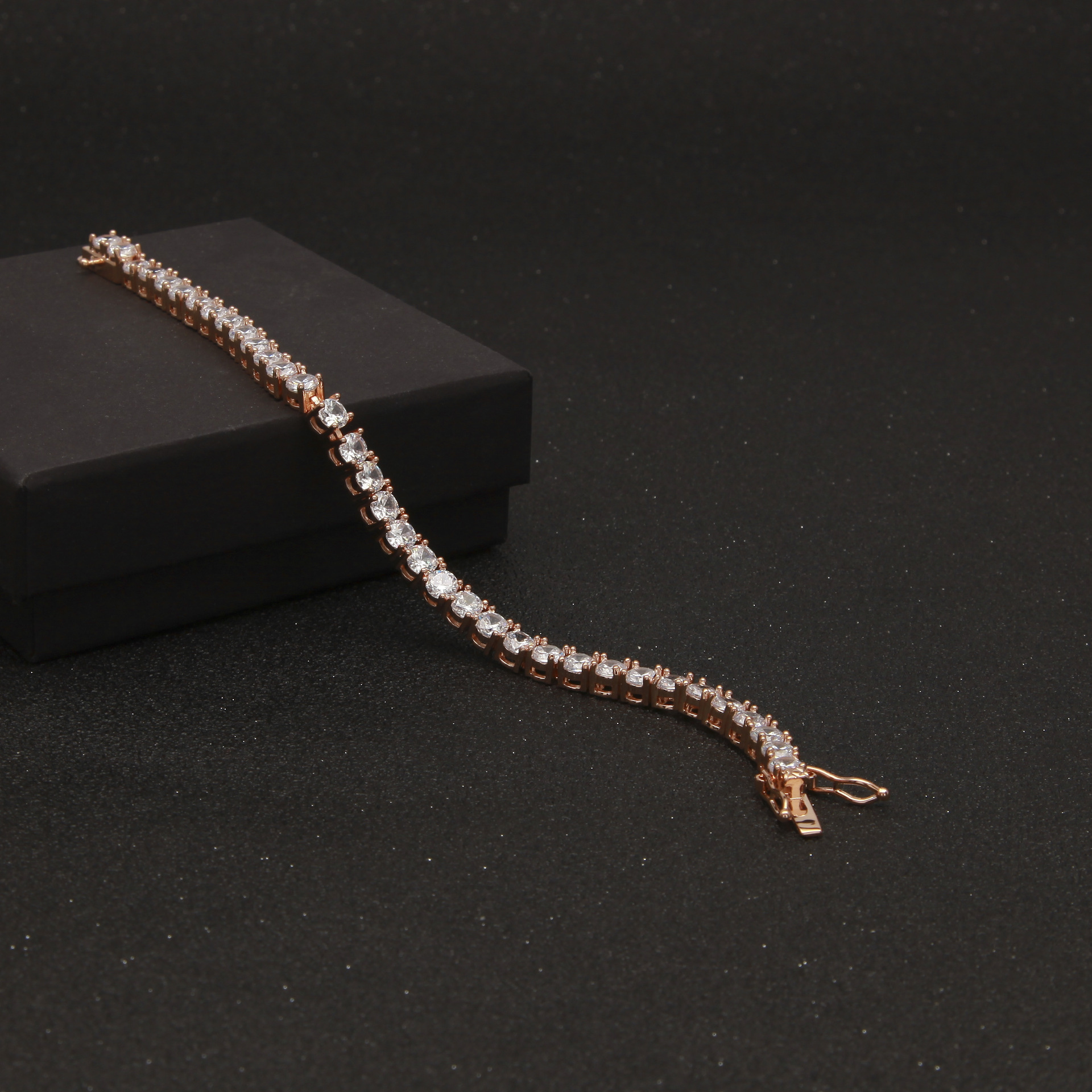 European Hip Hop Copper Inlaid Zircon a Row of Necklace Ins Popular Tennis Chain Multi-Specification Tennis Chain