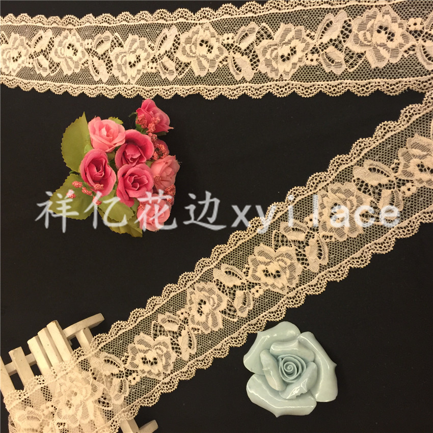 Elastic non elastic lace fabric lace cuff garment accessories