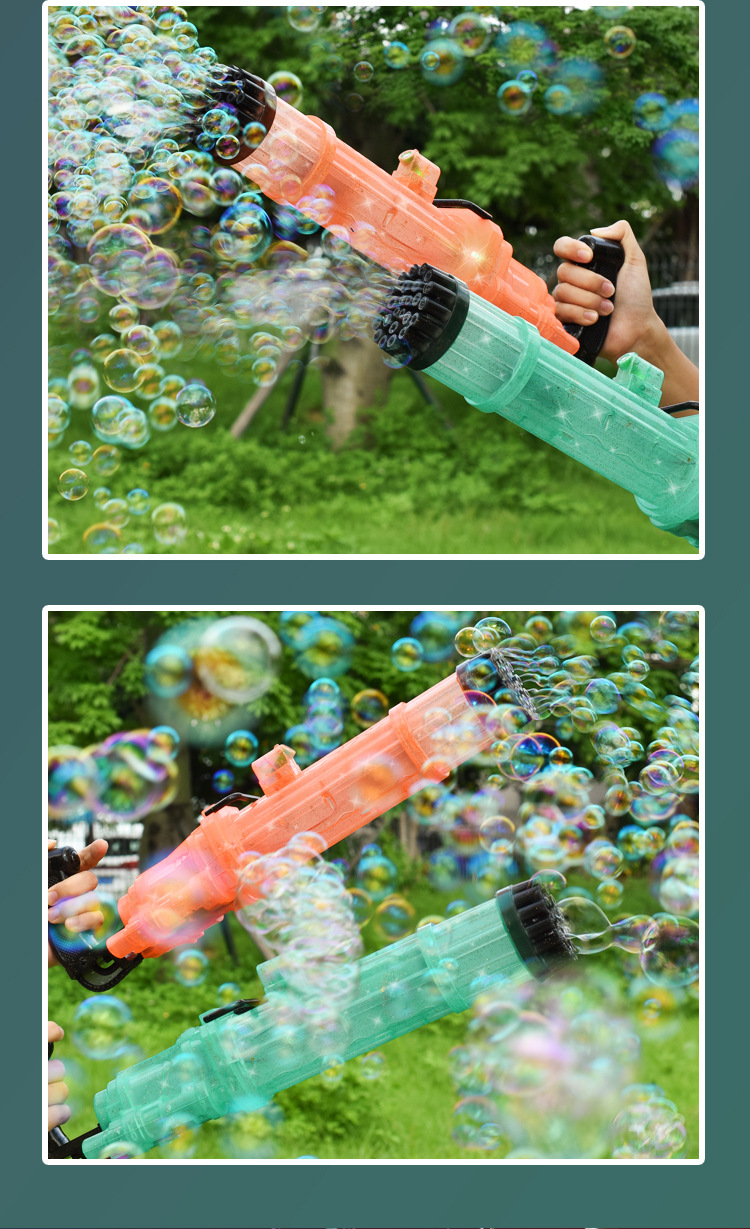 [Free Shipping] Gatling Bubble Gun Internet-Famous Toys Children's Outdoor Activities Bubble Machine Automatic Blowing Bubble Gun