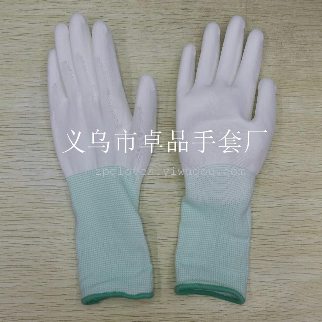 Manufacturer direct nylon cuff extended PU coated palm anti-static gloves
