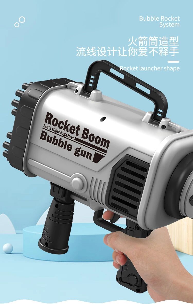 New TikTok Same Style 44-Hole Bazooka Gatling Oversized Bubble Machine Summer Outdoor Toys Wholesale