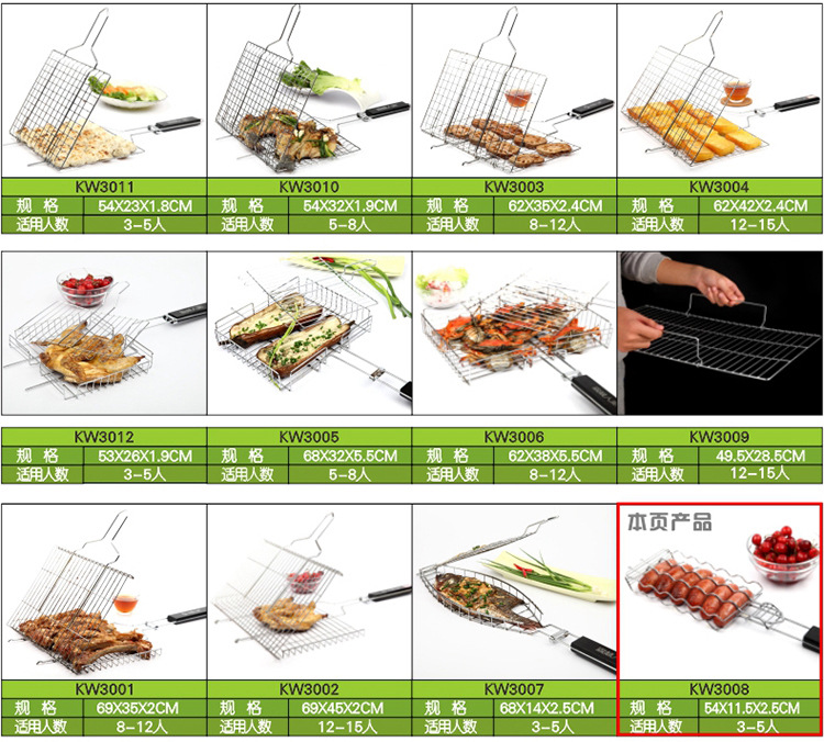 Stainless Steel Barbecue Wire Mesh Grilled Fish Clip Shelf Barbecue Machine Barbecue Basket Square Outdoor Mesh Plate Stainless Steel Barbecue Wire Mesh Grilled Fish Clip Shelf Barbecue Machine Barbecue Basket Square Outdoor Mesh Plate