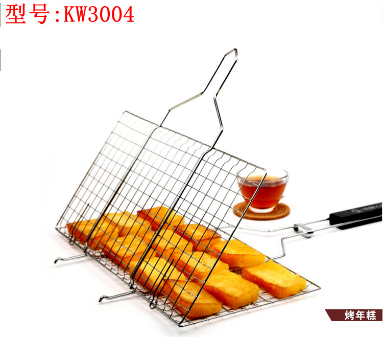 Stainless Steel Barbecue Wire Mesh Grilled Fish Clip Shelf Barbecue Machine Barbecue Basket Square Outdoor Mesh Plate Stainless Steel Barbecue Wire Mesh Grilled Fish Clip Shelf Barbecue Machine Barbecue Basket Square Outdoor Mesh Plate