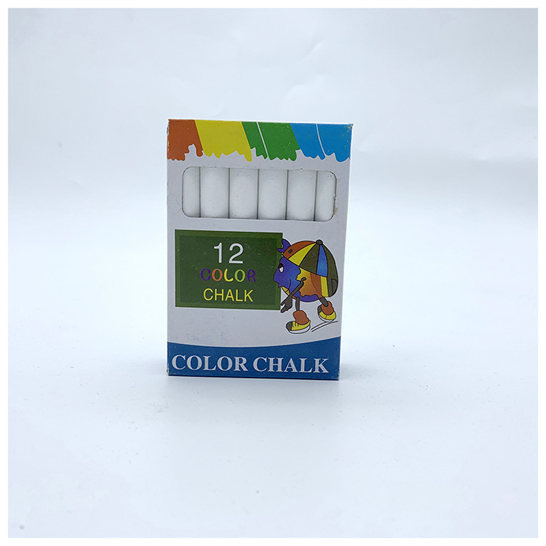 School Teaching Teacher Blackboard Utensils 12 White Chalk Children Learn Painting Graffiti Colorful White Chalk
