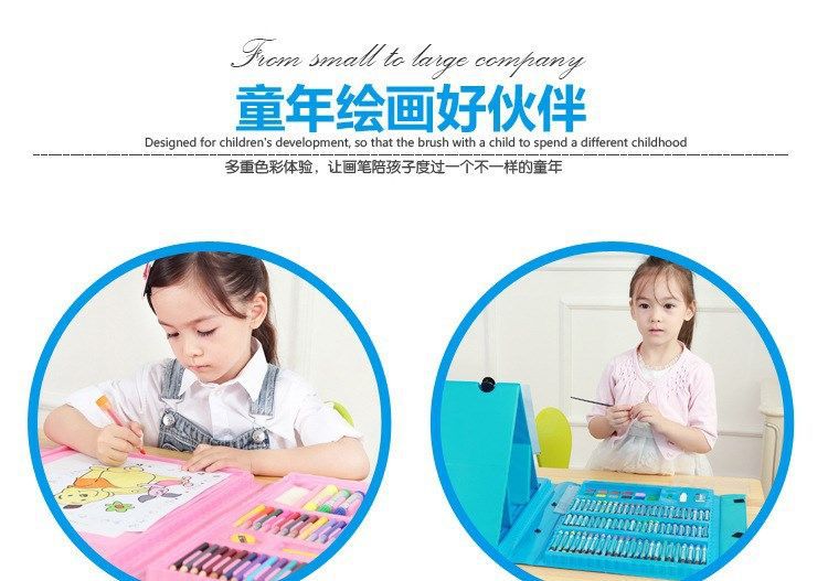 Children Watercolor Pen Painting Kit Wholesale Children Primary School Students Learning Painting Watercolor Brush Wax Crayon Oil Pastels