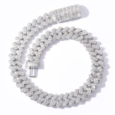 European and American Style Necklace Hip Hop 3mm 5mm Zircon Tennis Chain Zircon Bracelet Necklace Tennis Chain European and American Style Necklace Hip Hop 3mm 5mm Zircon Tennis Chain Zircon Bracelet Necklace Tennis Chain