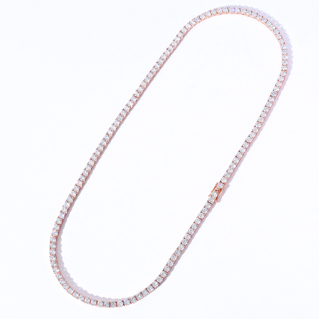 European and American Style Necklace Hip Hop 3mm 5mm Zircon Tennis Chain Zircon Bracelet Necklace Tennis Chain European and American Style Necklace Hip Hop 3mm 5mm Zircon Tennis Chain Zircon Bracelet Necklace Tennis Chain