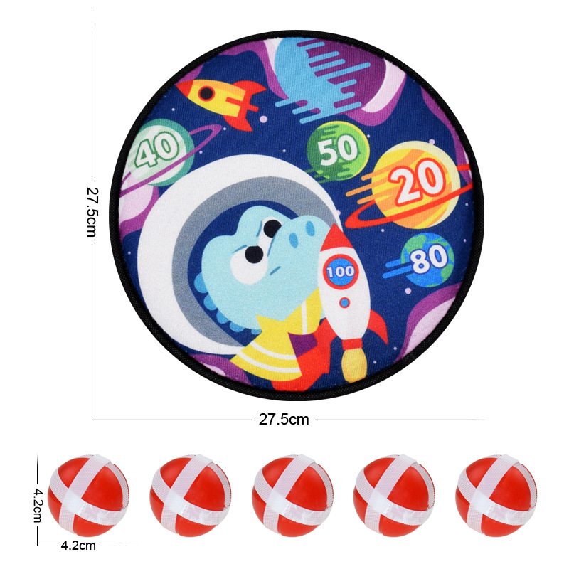 Cross-Border Toys Children's Cartoon Sticky Ball Suction Cup Darts Target Indoor Outdoor Throwing Sticky Ball Interactive Game
