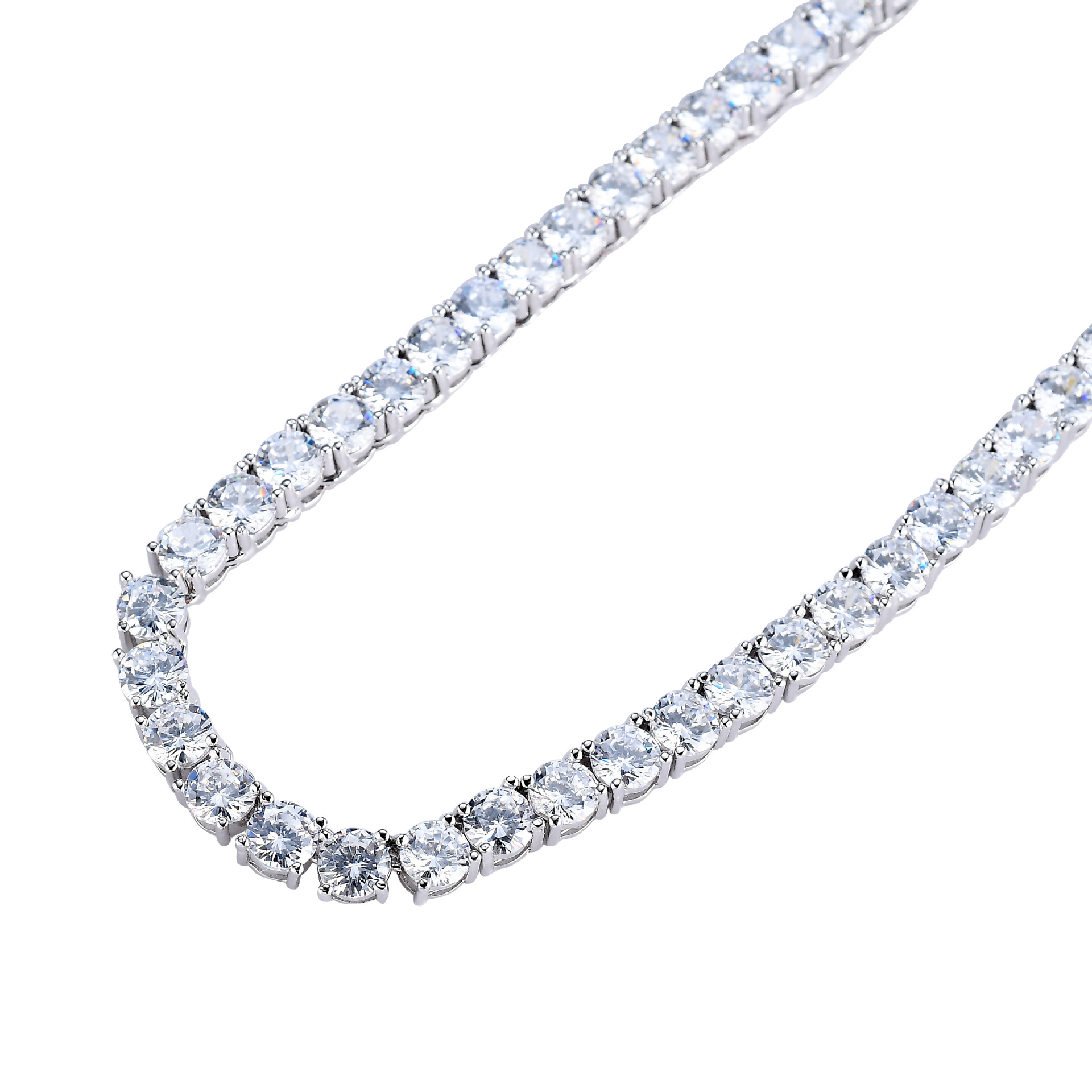 Tennis Chain Hip Hop Ear Accessories Single Row Chain 3mm 4mm 5mm Men's Necklace Tennis Chain Diamond Chain Tennis Chain Hip Hop Ear Accessories Single Row Chain 3mm 4mm 5mm Men's Necklace Tennis Chain Diamond Chain