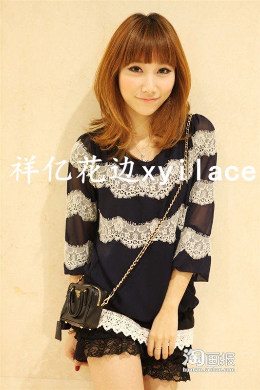 Spot nylon lace lace fabric lace cuff hat W0046 Spot nylon lace lace fabric lace cuff hat W0046