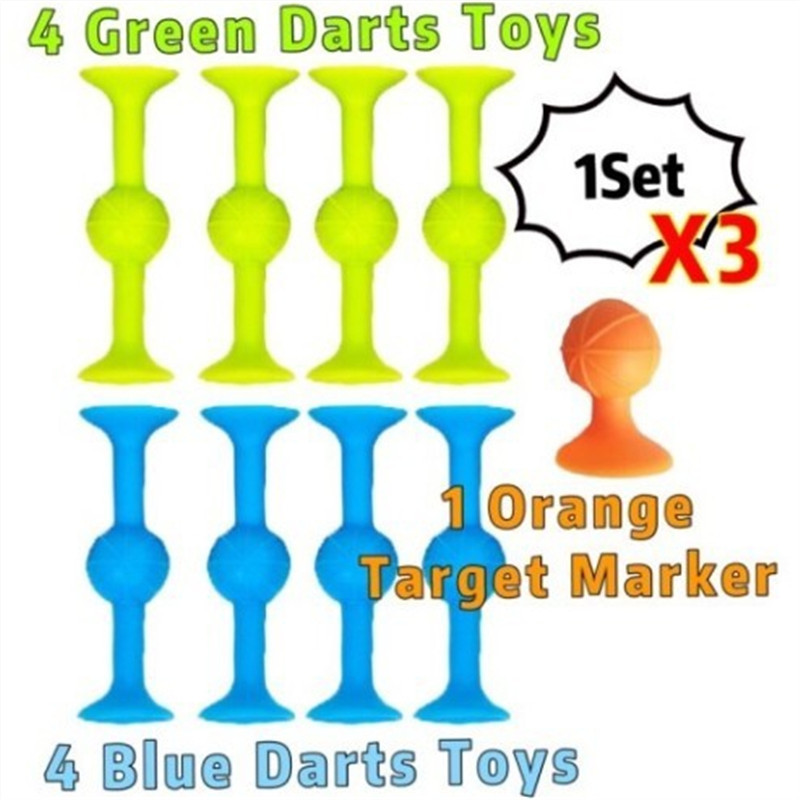Interactive Popular Suction Cup Darts Changeable Sticky Glue Soft Building Blocks Luscious Suctions Children's Toys