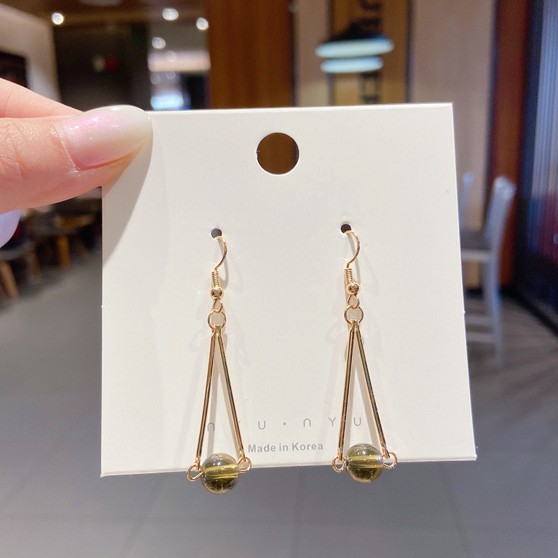 INS Vintage Earrings Korean Fashion Accessories Temperament 925 Silver Tassel Earrings European and American Circle Personalized Earrings Wholesale