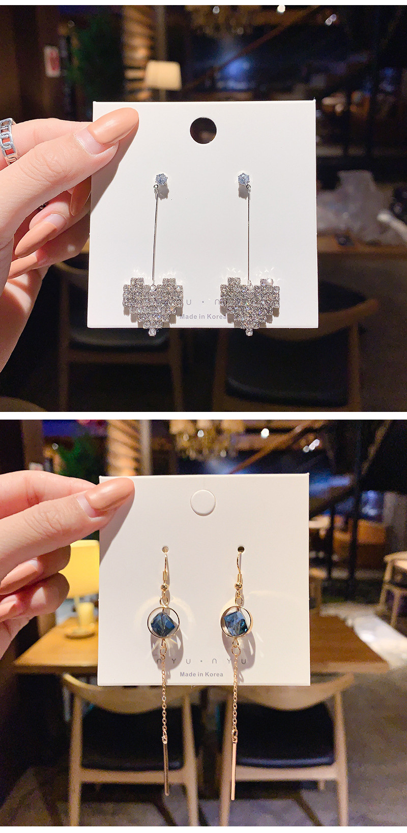 INS Vintage Earrings Korean Fashion Accessories Temperament 925 Silver Tassel Earrings European and American Circle Personalized Earrings Wholesale