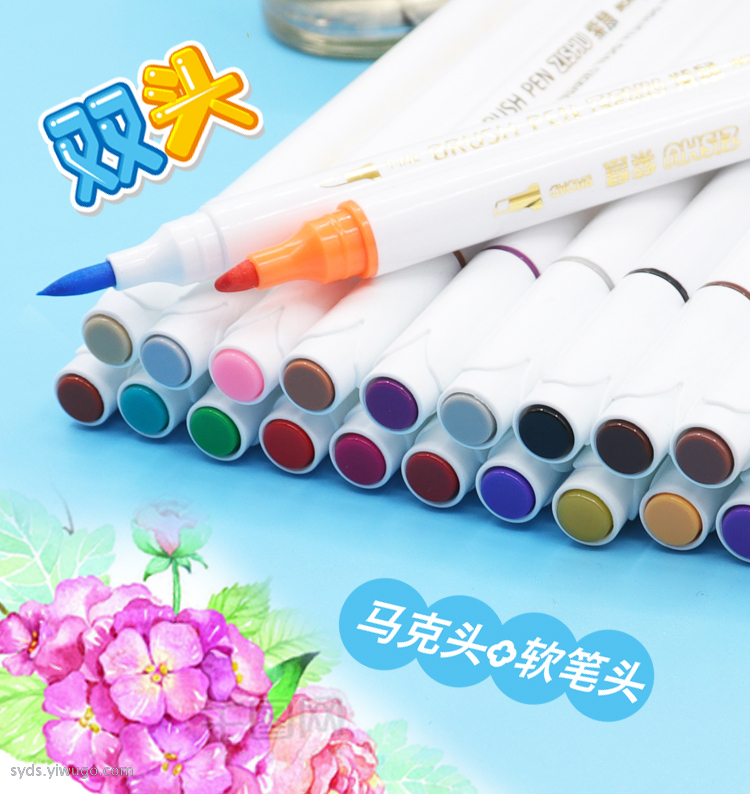 Purple mouse double-headed marker soft hand chalk for children 12/18/24/36/48 Color