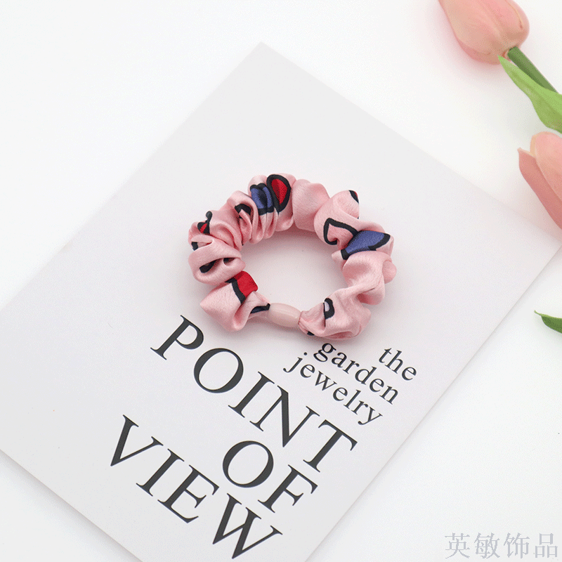 Women&#039;s Korean version of hair tie hair band Korean hair circle web celebrity lovely large intestine hair circle girl love tiaras