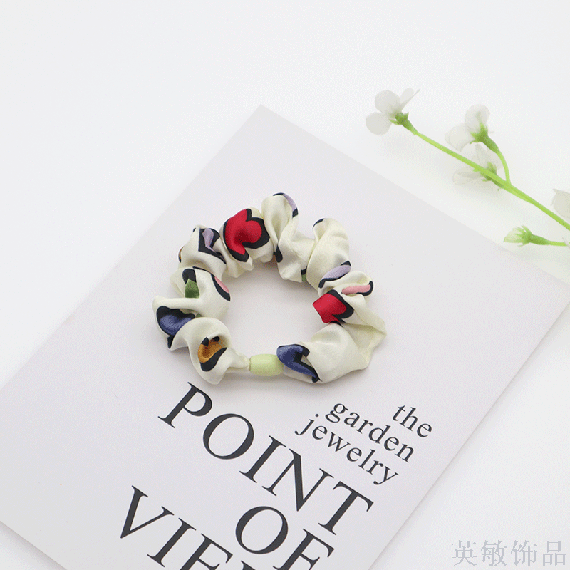 Women's Korean version of hair tie hair band Korean hair circle web celebrity lovely large intestine hair circle girl love tiaras