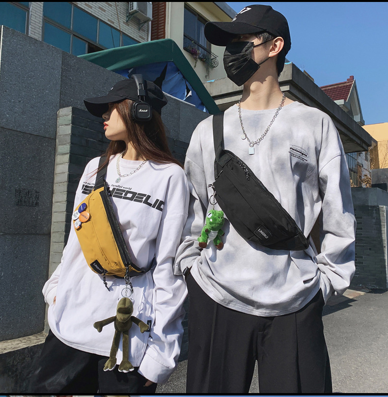 Japanese Style Simple Chest Bag Men and Women Student Fashion All-Match Ins Crossbody Bag Fashion Brand Sports One-Shoulder Crossbody Waist Bag Japanese Style Simple Chest Bag Men and Women Student Fashion All-Match Ins Crossbody Bag Fashion Brand Sports One-Shoulder Crossbody Waist Bag