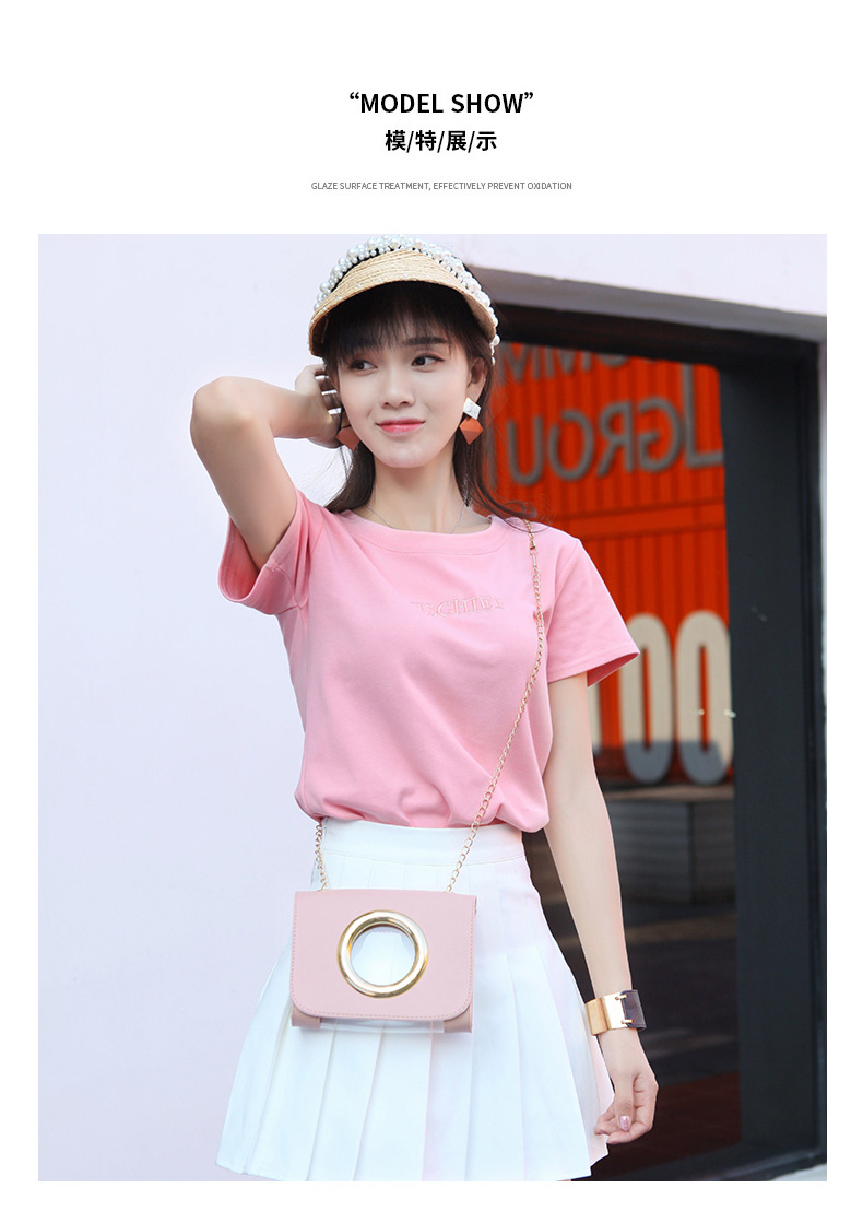 2021 New Women's Bag Korean Style Golden Large Circle Retro Small Square Bag Trendy Women's One Shoulder Crossbody Phone Bag 2021 New Women's Bag Korean Style Golden Large Circle Retro Small Square Bag Trendy Women's One Shoulder Crossbody Phone Bag