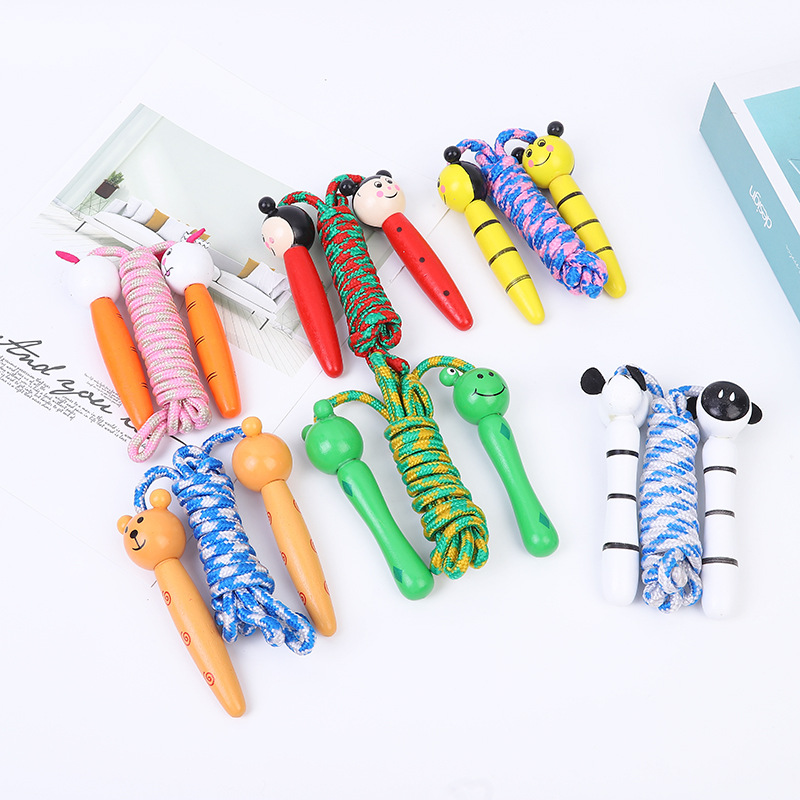 Cartoon Wooded Animal Children&#039;s Jumping Rope Kindergarten Elementary School Student Sports &amp; Entertainment Fitness Rope Skipping Sports Activity Prize