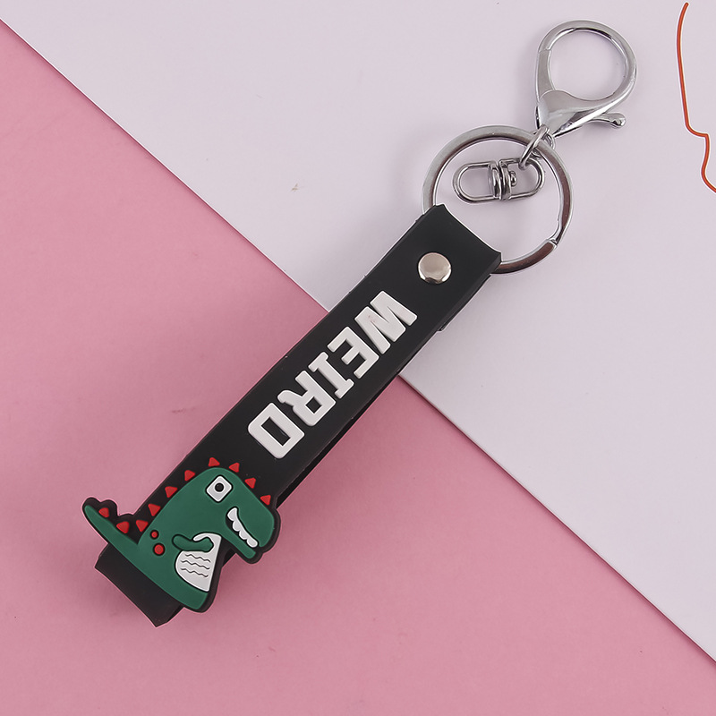 Dinosaur Keychain Leather Rope PVC Accessory Wrist Strap Soft Rubber Schoolbag Small Gift Bag Ornaments Dinosaur Keychain Leather Rope PVC Accessory Wrist Strap Soft Rubber Schoolbag Small Gift Bag Ornaments