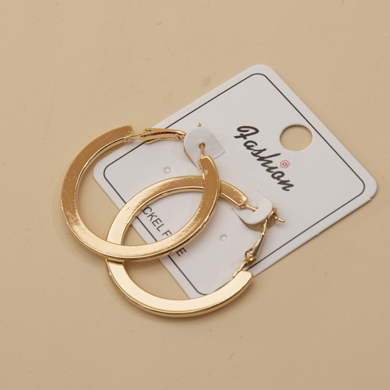 Big Circle Earrings Ear Ring Geometric European and American Style Metal Ring Independent Design Elegance Retro Earrings Cross-Border