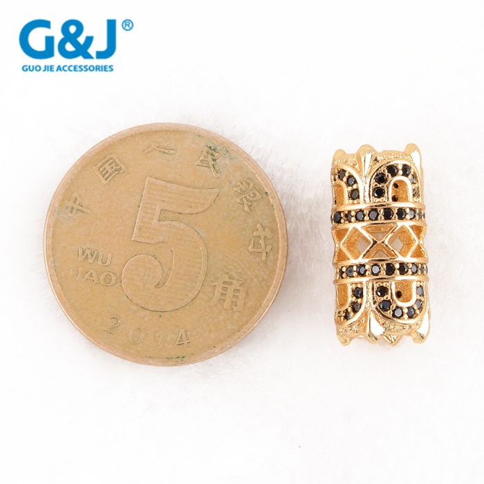 Copper gold plated micro - studded doughnut circle small DIY bracelet necklace accessories