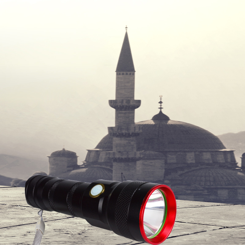 Factory direct sale far shot king c-008 battery rechargeable strong light flashlight night ride patrol hunting 