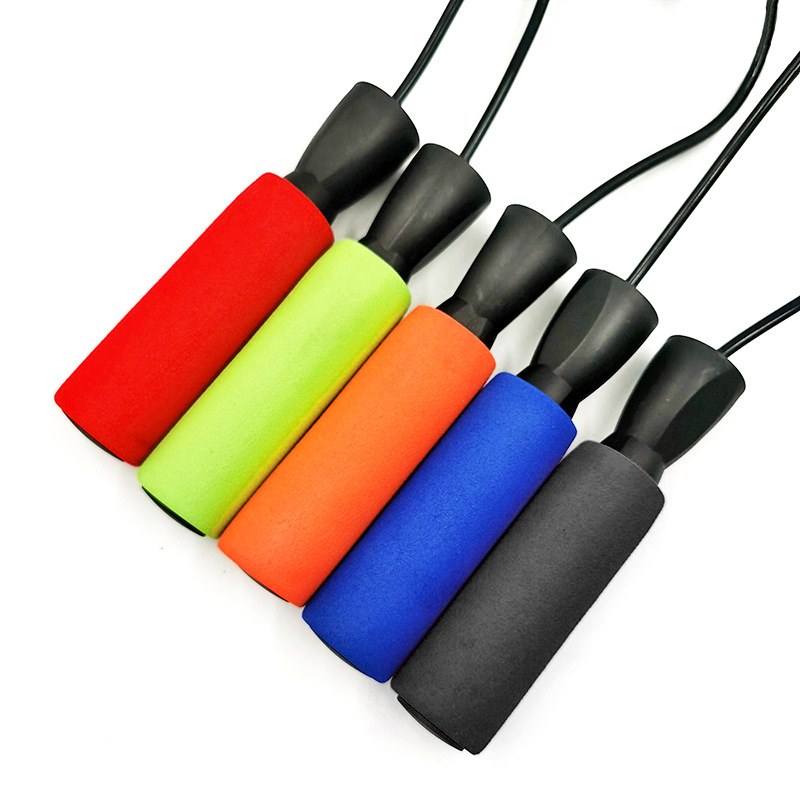 Children Student Exam Fitness Skipping Rope Adult Training Skipping Rope Bearing Sponge Handle Skipping Rope Direct Supply