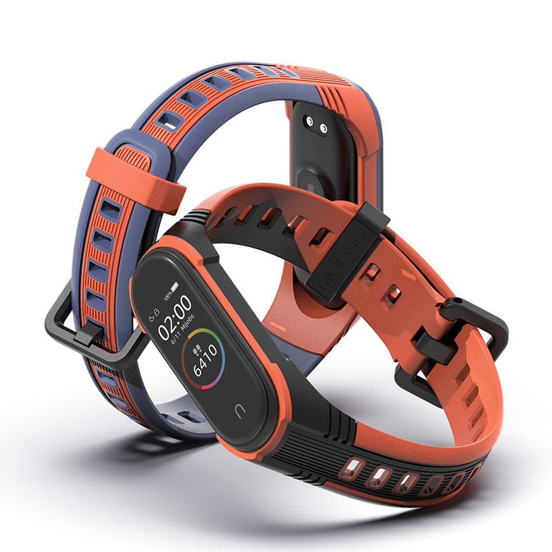 Bracelet 4 Strap Xiaomi Bracelet 5 Wrist Strap Universal 3 Generation Silicone TwoColor Original Intellectual Property