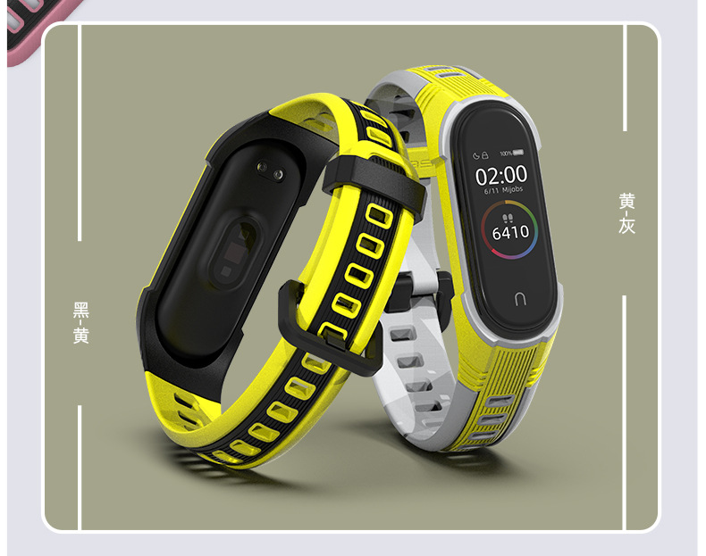 Bracelet 4 Strap Xiaomi Bracelet 5 Wrist Strap Universal 3 Generation Silicone TwoColor Original Intellectual Property