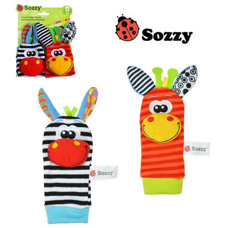 Baby wrist ring ring socks cartoon animal watch with a variety of options