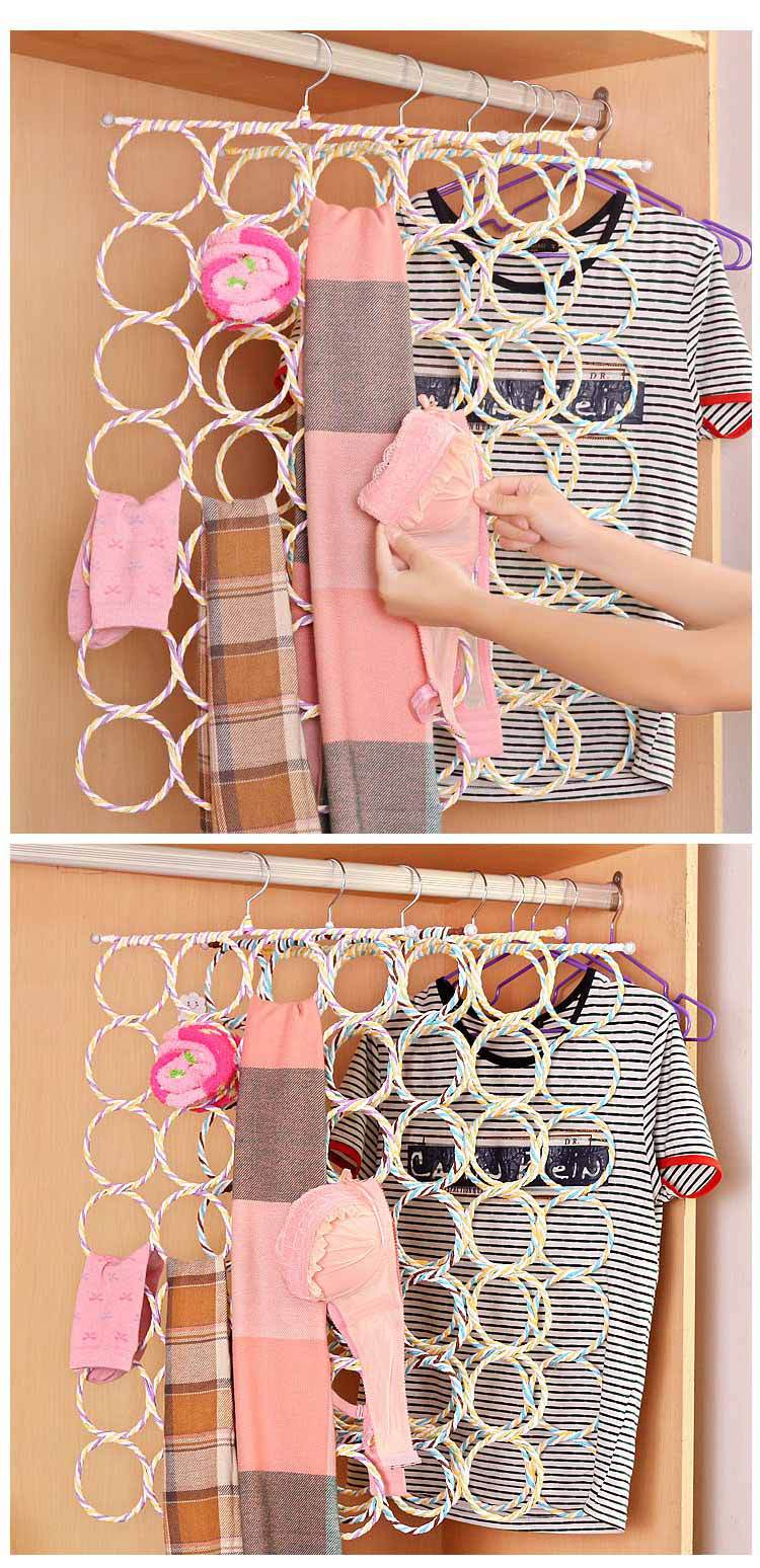 Tie Scarf Circle Rack Rattan Scarf Shelf Scarf Hanging Rack Clothing Store Hanger Hook Silk Scarf Display Rack